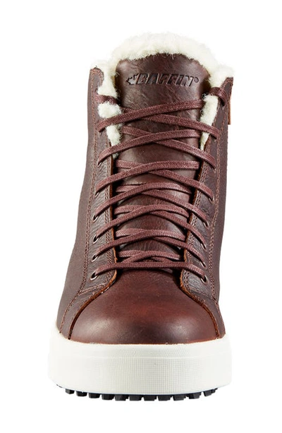 Baffin Tavern Waterproof Genuine Shearling Lined Winter Boot In Brown