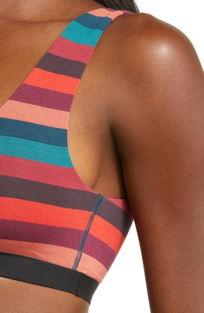 Shop Meundies Print Bralette In Bright Stripes