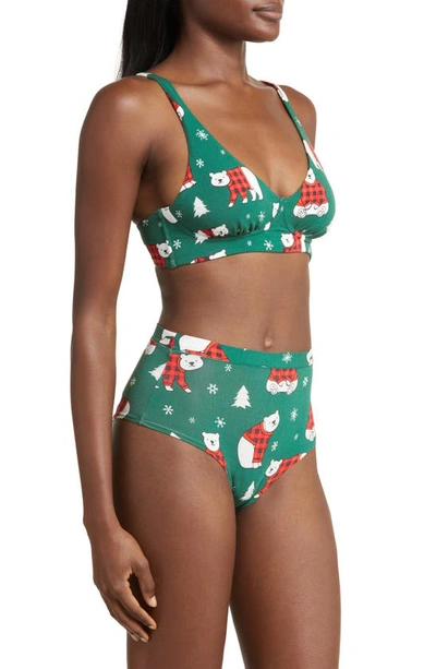 Shop Meundies Feelfree High Waist Briefs In Cozy Bears