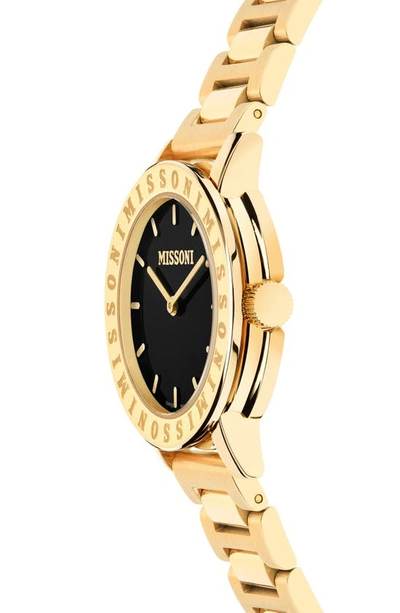 Missoni Women's M2 Gold Ion Plated Stainless Steel Bracelet Watch 35mm In Ip Yellow Gold