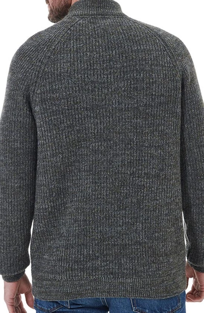 Barbour Horseford Lambswool Quarter Zip Sweater In Olive