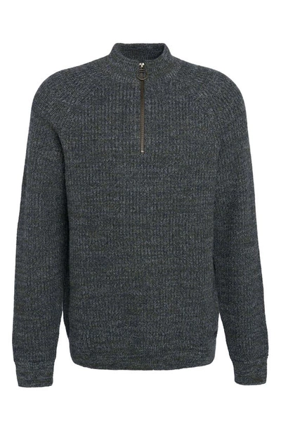 Barbour Horseford Lambswool Quarter Zip Sweater In Olive