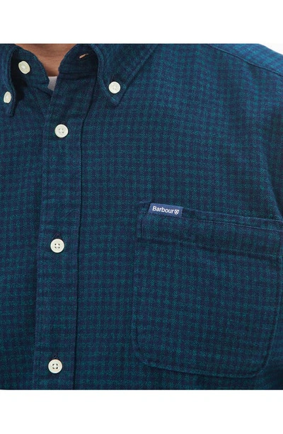 Barbour Geston Gingham Tailored Button-down Shirt In Green