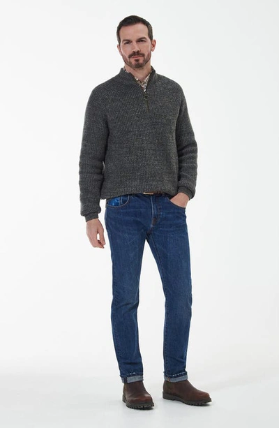 Barbour Horseford Lambswool Quarter Zip Sweater In Olive