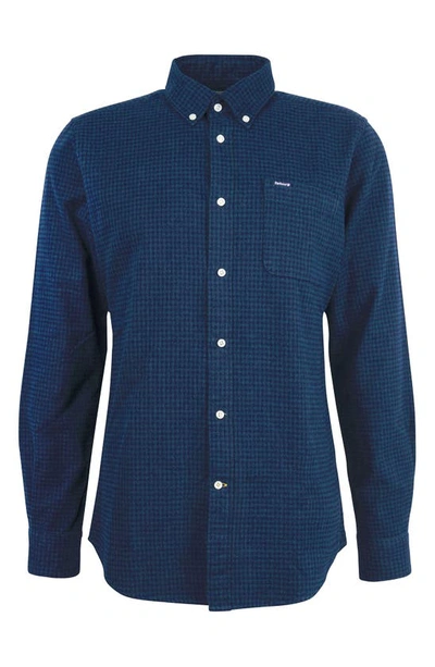 Barbour Geston Gingham Tailored Button-down Shirt In Green