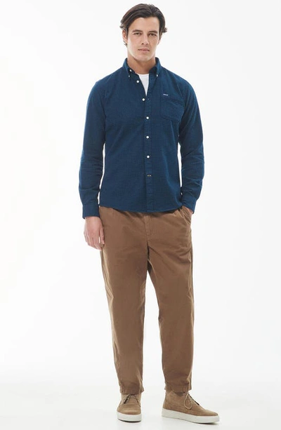 Barbour Geston Gingham Tailored Button-down Shirt In Green