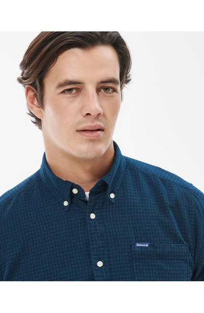 Barbour Geston Gingham Tailored Button-down Shirt In Green