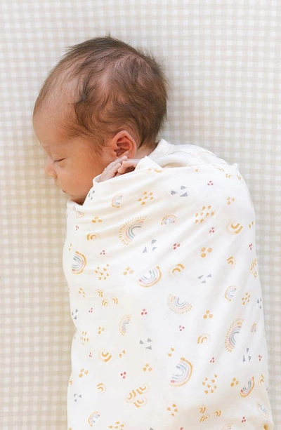 Shop Little Unicorn 2-pack Knit Swaddle In Micro Rainbows