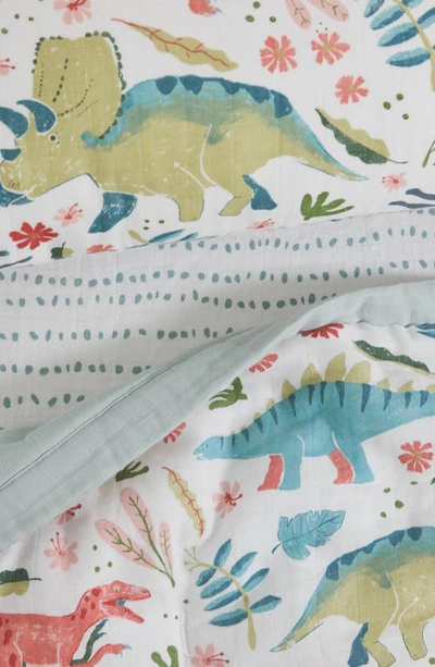 Little Unicorn Toddler Cotton Muslin Bedding Set In Pink Dinos