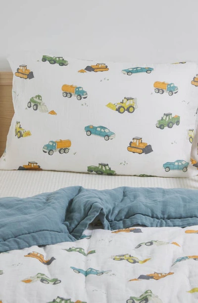 Little Unicorn Toddler Cotton Muslin Bedding Set In Trucks