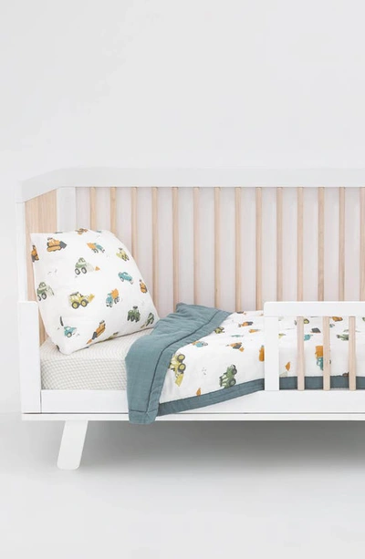 Little Unicorn Toddler Cotton Muslin Bedding Set In Trucks