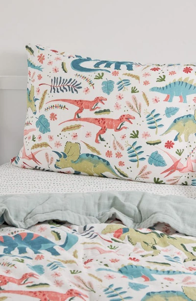 Little Unicorn Toddler Cotton Muslin Bedding Set In Pink Dinos