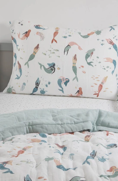 Little Unicorn Toddler Cotton Muslin Bedding Set In Mermaids