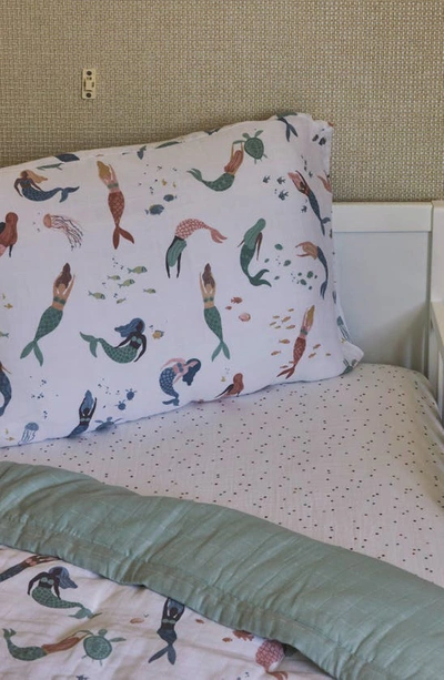 Little Unicorn Toddler Cotton Muslin Bedding Set In Mermaids