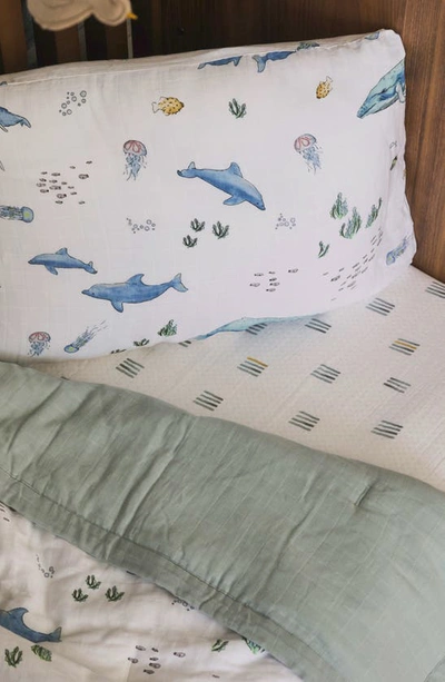 Little Unicorn Toddler Cotton Muslin Bedding Set In Whales