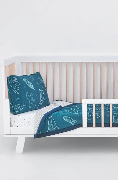 Little Unicorn Cotton Muslin Toddler Comforter In Spaceships