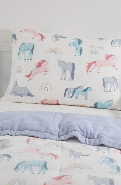 Little Unicorn Toddler Cotton Muslin Bedding Set In Unicorns