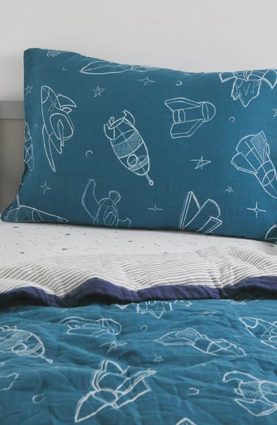 Little Unicorn Toddler Cotton Muslin Bedding Set In Spaceships