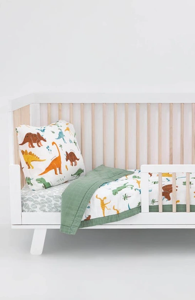 Little Unicorn Toddler Cotton Muslin Bedding Set In Dino Names