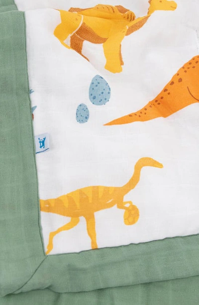 Shop Little Unicorn Cotton Muslin Toddler Comforter In Dino Names