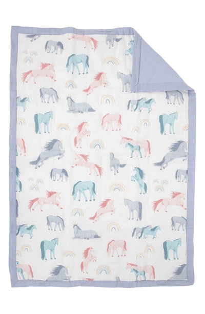 Little Unicorn Cotton Muslin Toddler Comforter In Unicorns