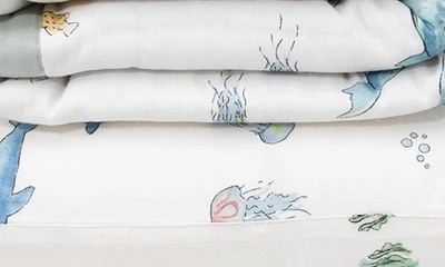 Little Unicorn Toddler Cotton Muslin Bedding Set In Whales
