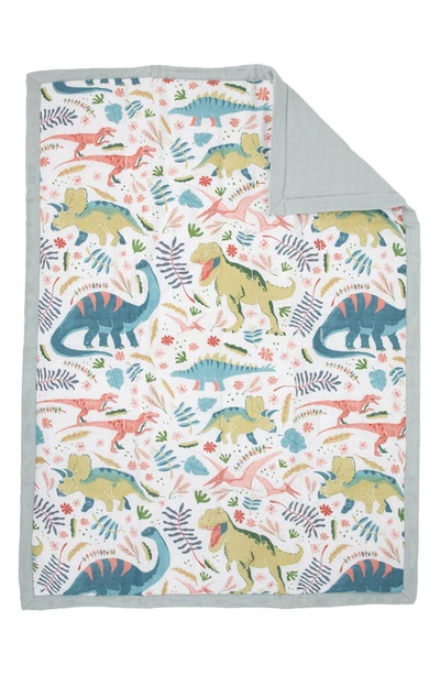Little Unicorn Cotton Muslin Toddler Comforter In Pink Dinos