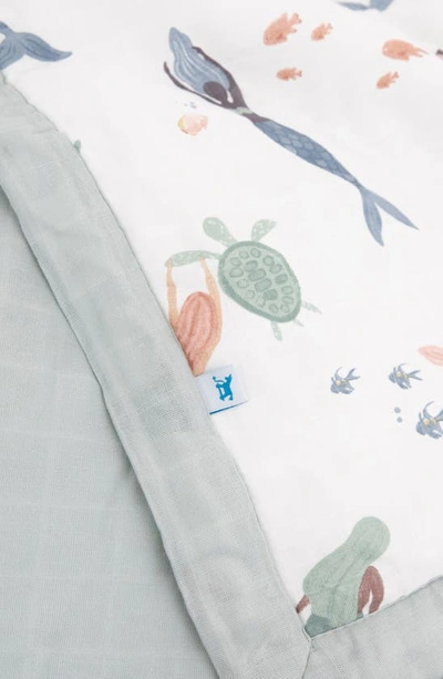 Little Unicorn Cotton Muslin Toddler Comforter In Mermaids