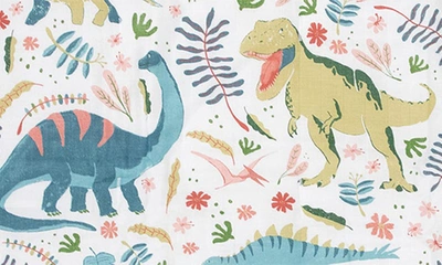 Little Unicorn Cotton Muslin Toddler Comforter In Pink Dinos
