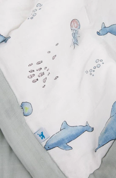 Little Unicorn Cotton Muslin Toddler Comforter In Whales