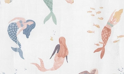 Little Unicorn Cotton Muslin Toddler Comforter In Mermaids