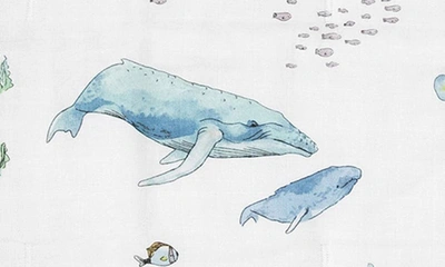 Little Unicorn Cotton Muslin Toddler Comforter In Whales