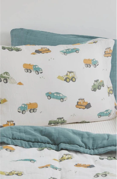 Little Unicorn 2-pack Cotton Muslin Pillowcase In Trucks