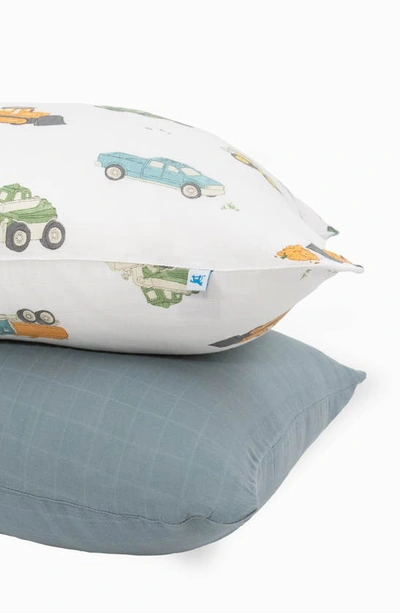 Little Unicorn 2-pack Cotton Muslin Pillowcase In Trucks