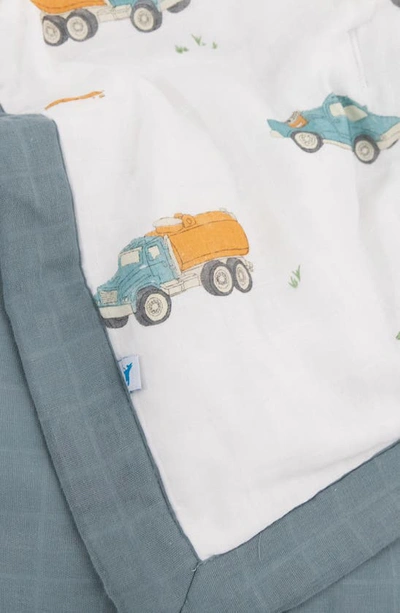 Shop Little Unicorn Cotton Muslin Toddler Comforter In Trucks