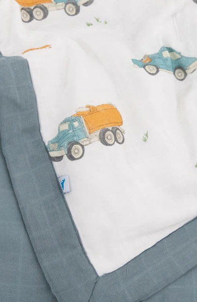 Little Unicorn Cotton Muslin Toddler Comforter In Trucks