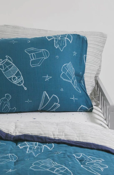 Little Unicorn 2-pack Cotton Muslin Pillowcase In Spaceships
