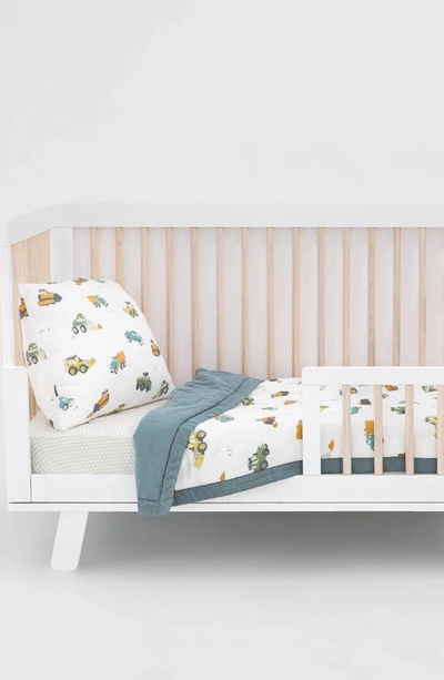 Little Unicorn Cotton Muslin Toddler Comforter In Trucks