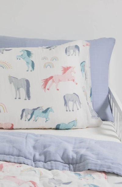 Little Unicorn 2-pack Cotton Muslin Pillowcase In Unicorns