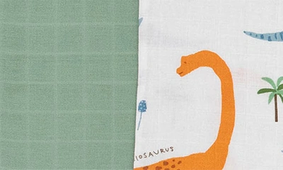Little Unicorn 2-pack Cotton Muslin Pillowcase In Dino Names