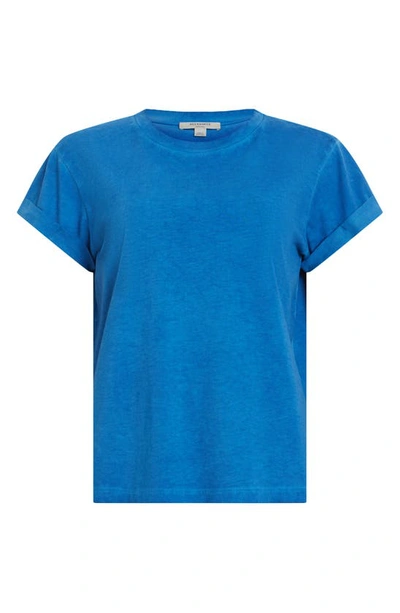 Shop Allsaints Anna Cotton T-shirt In Luna Blue