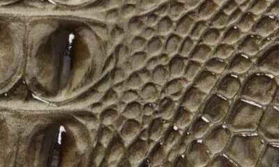 Shop Brahmin Veronica Melbourne Croc Embossed Leather Envelope Wallet In Hunter