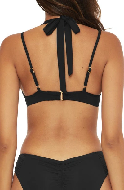 Shop Becca Color Code Underwire Bikini Top In Black