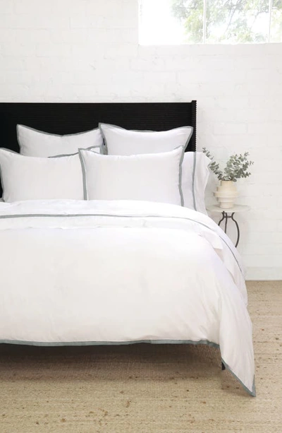 Pom Pom At Home Langston Duvet Cover Set, King In White/ Ocean