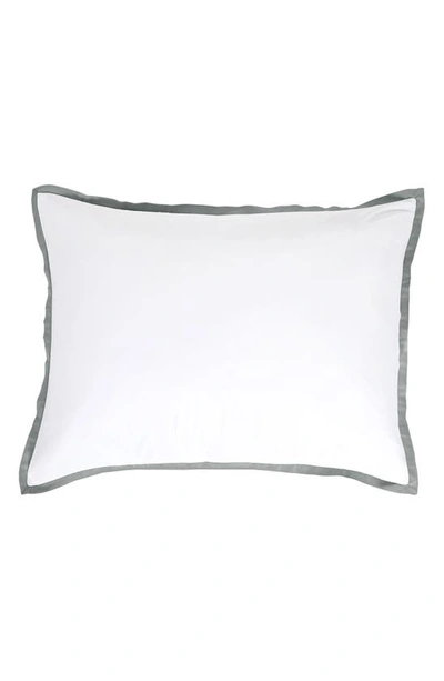 Shop Pom Pom At Home Langston Sateen Duvet Cover & Sham Set In White/ Ocean