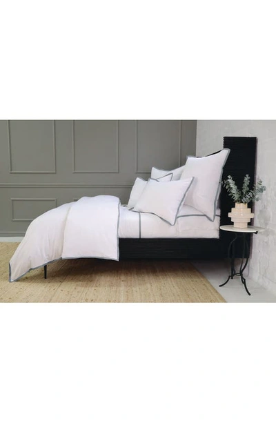 Pom Pom At Home Langston Duvet Cover Set, King In White/ Ocean