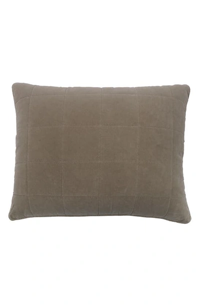 Shop Pom Pom At Home Amsterdam Velvet Cotton Big Pillow In Taupe