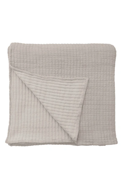 Shop Pom Pom At Home Vancouver Cotton Gauze Coverlet In Grey
