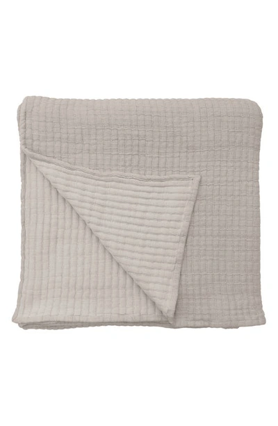 Pom Pom At Home Vancouver Cotton Gauze Coverlet In Grey