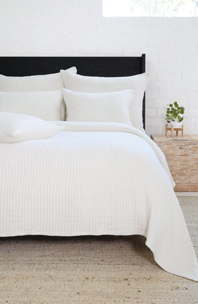 Pom Pom At Home Vancouver Cotton Gauze Coverlet In Cream